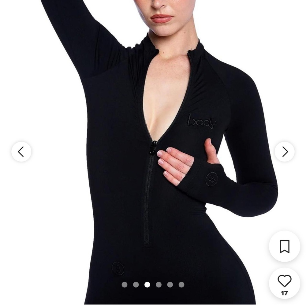 Elegant Black Zip-Up Bodysuit